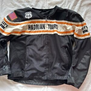 Harley-Davidson Orange and Black SHELL Sz XL